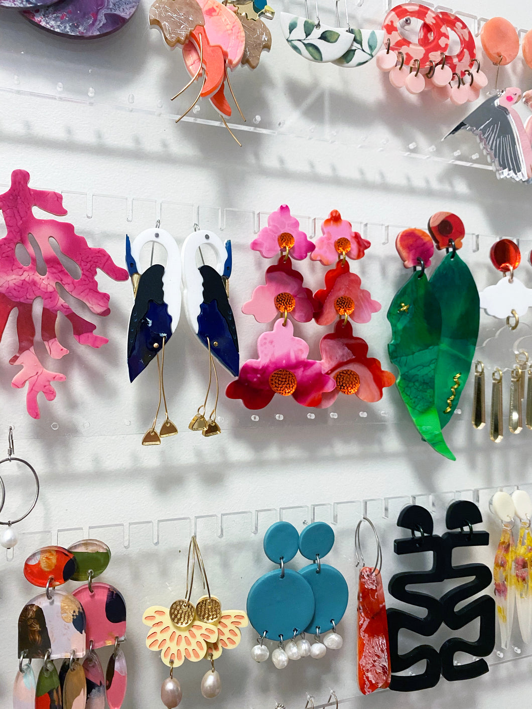 Hanging Earring Holder Wall Mount Jewelry Organizer Rack | Angelynn's